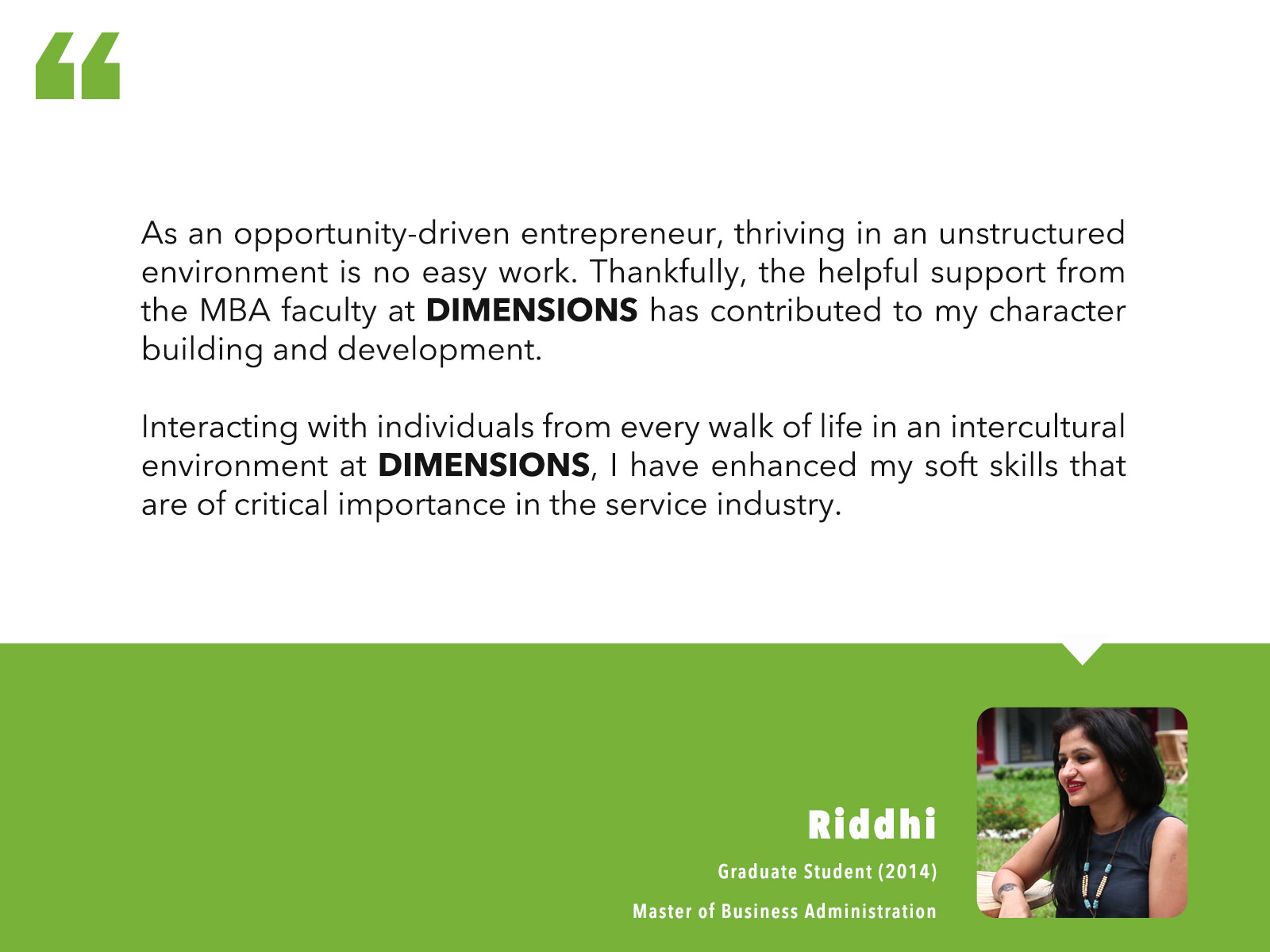 riddhi - MBA graduated student